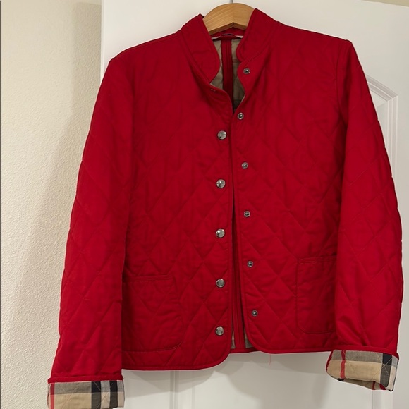 Burberry Red Quilted Jacket
